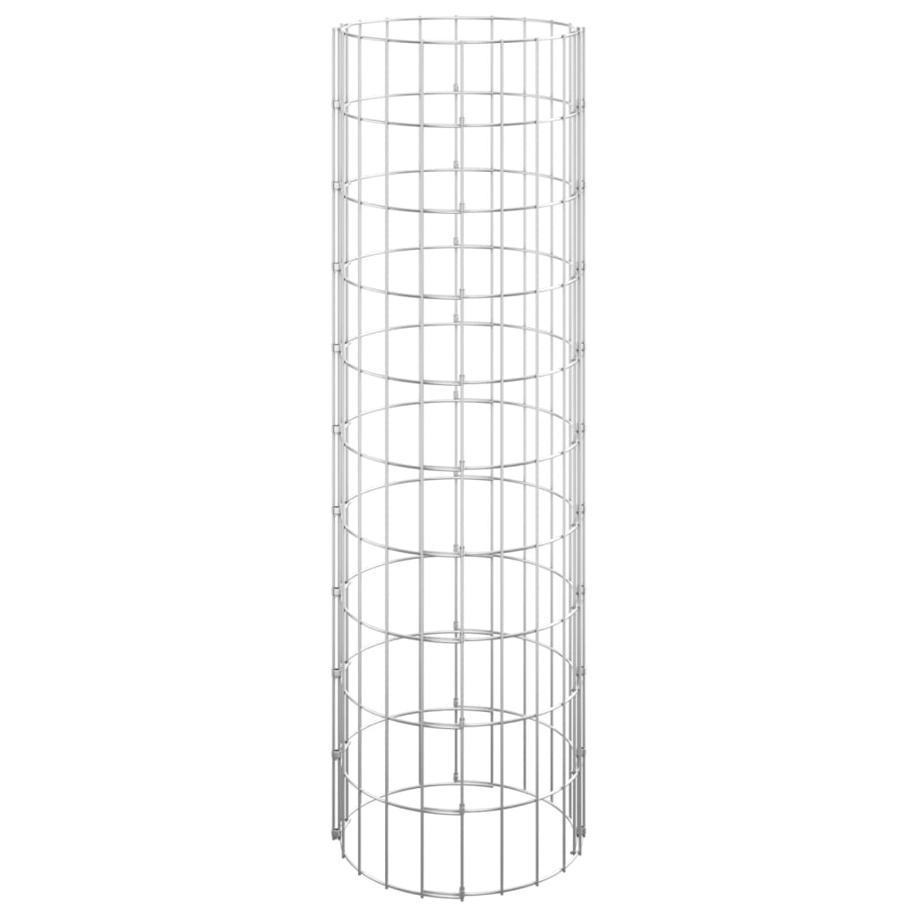 Kruhové gabionové záhony 3 ks pozinkovaná ocel Ø 30 x 100 cm