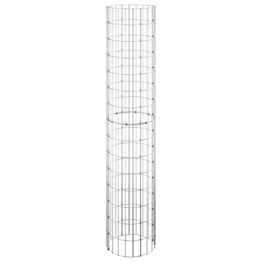 Kruhové gabionové záhony 3 ks pozinkovaná ocel Ø 30 x 150 cm