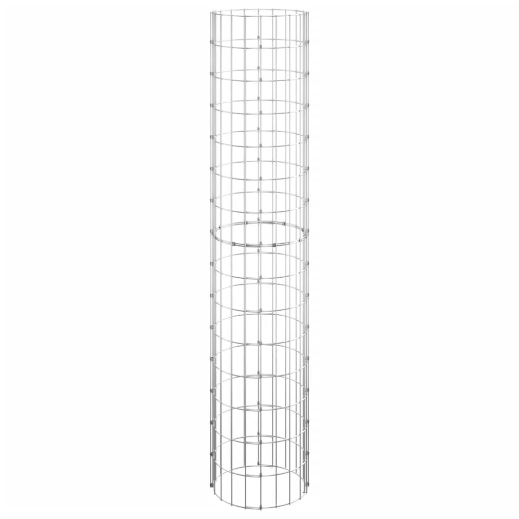 Kruhové gabionové záhony 3 ks pozinkovaná ocel Ø 30 x 150 cm
