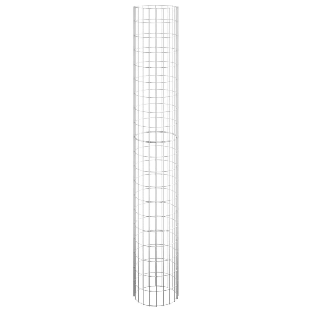 Kruhové gabionové záhony 3 ks pozinkovaná ocel Ø 30 x 200 cm
