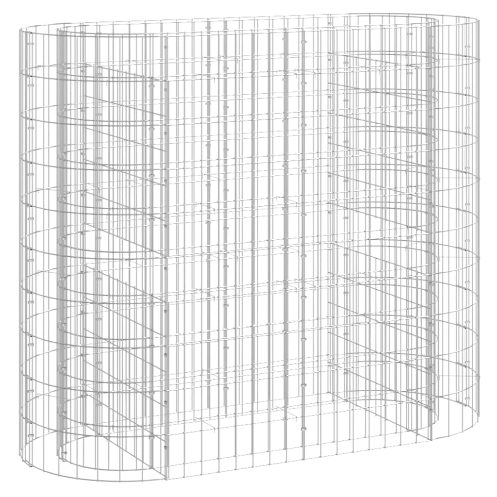 Gabionový vyvýšený záhon pozinkované železo 120 x 50 x 100 cm
