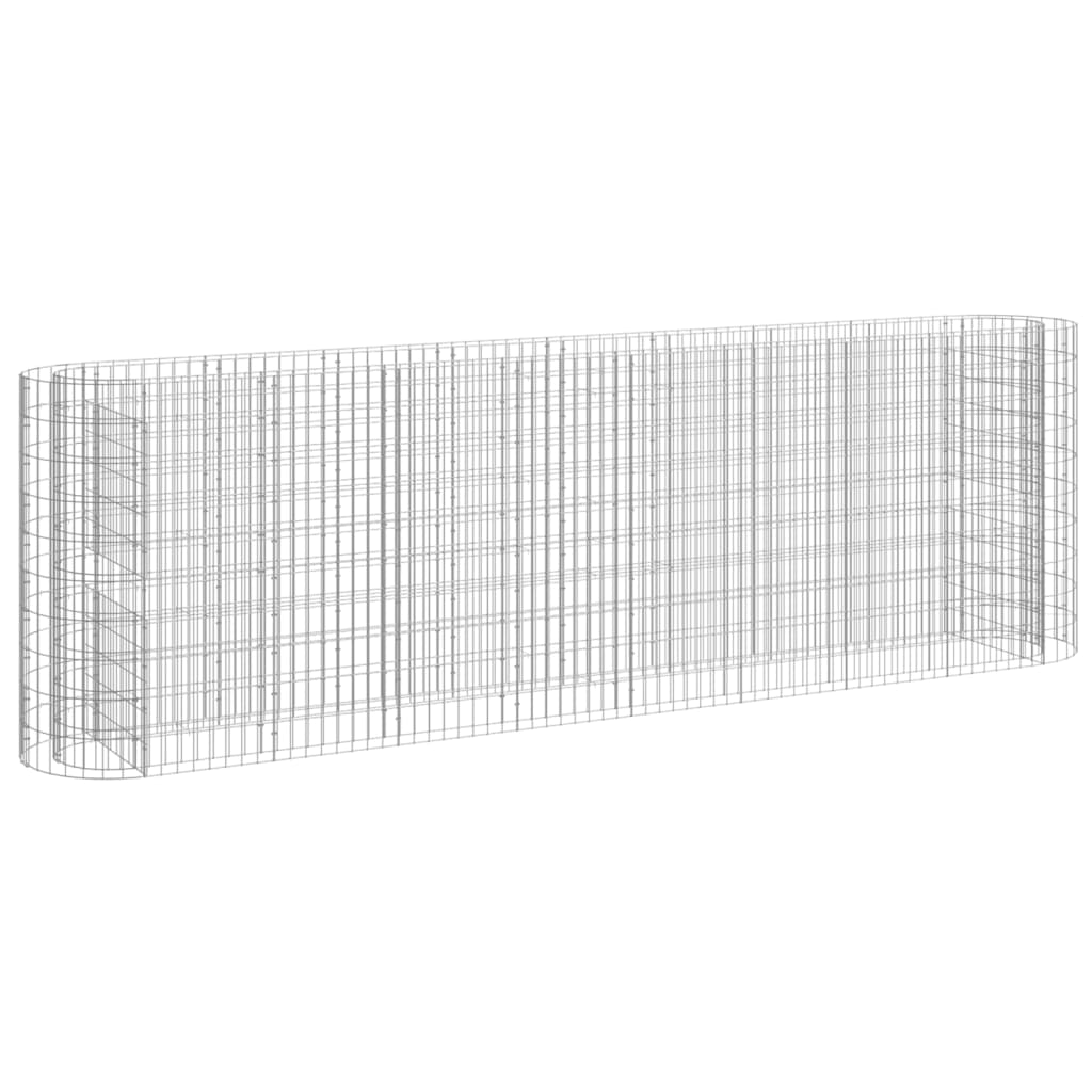 Gabionový vyvýšený záhon pozinkované železo 330 x 50 x 100 cm