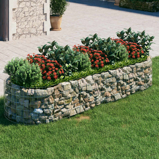 Gabionový vyvýšený záhon pozinkované železo 300 x 100 x 50 cm