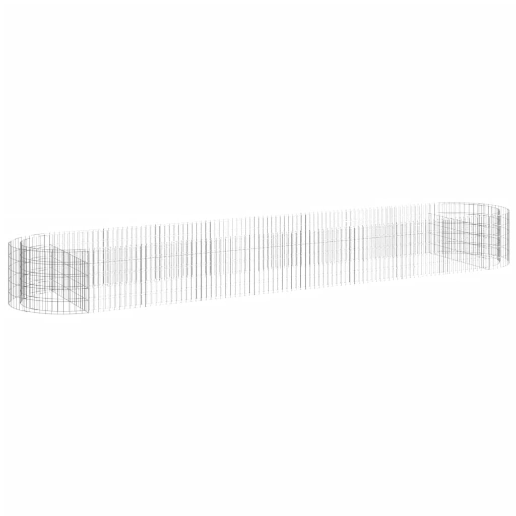 Gabionový vyvýšený záhon pozinkované železo 500 x 100 x 50 cm