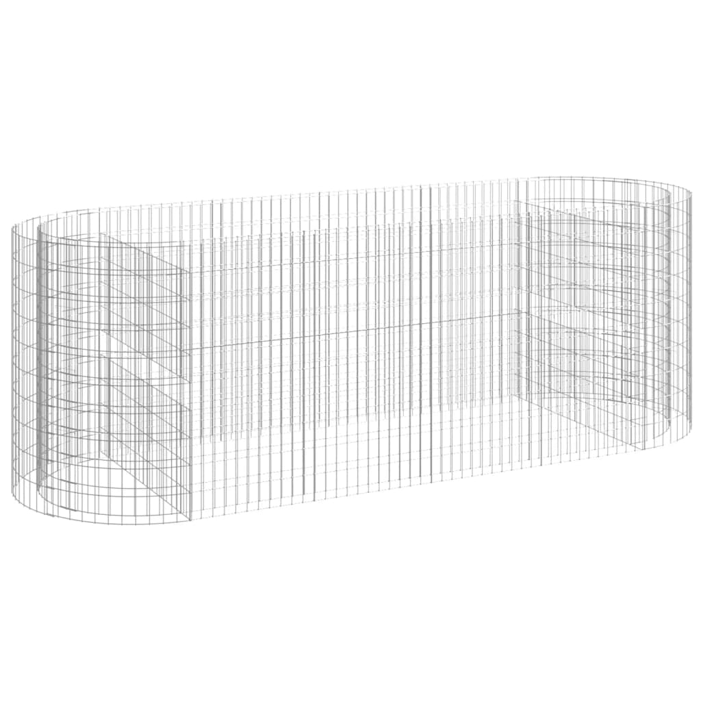 Gabionový vyvýšený záhon pozinkované železo 300 x 100 x 100 cm