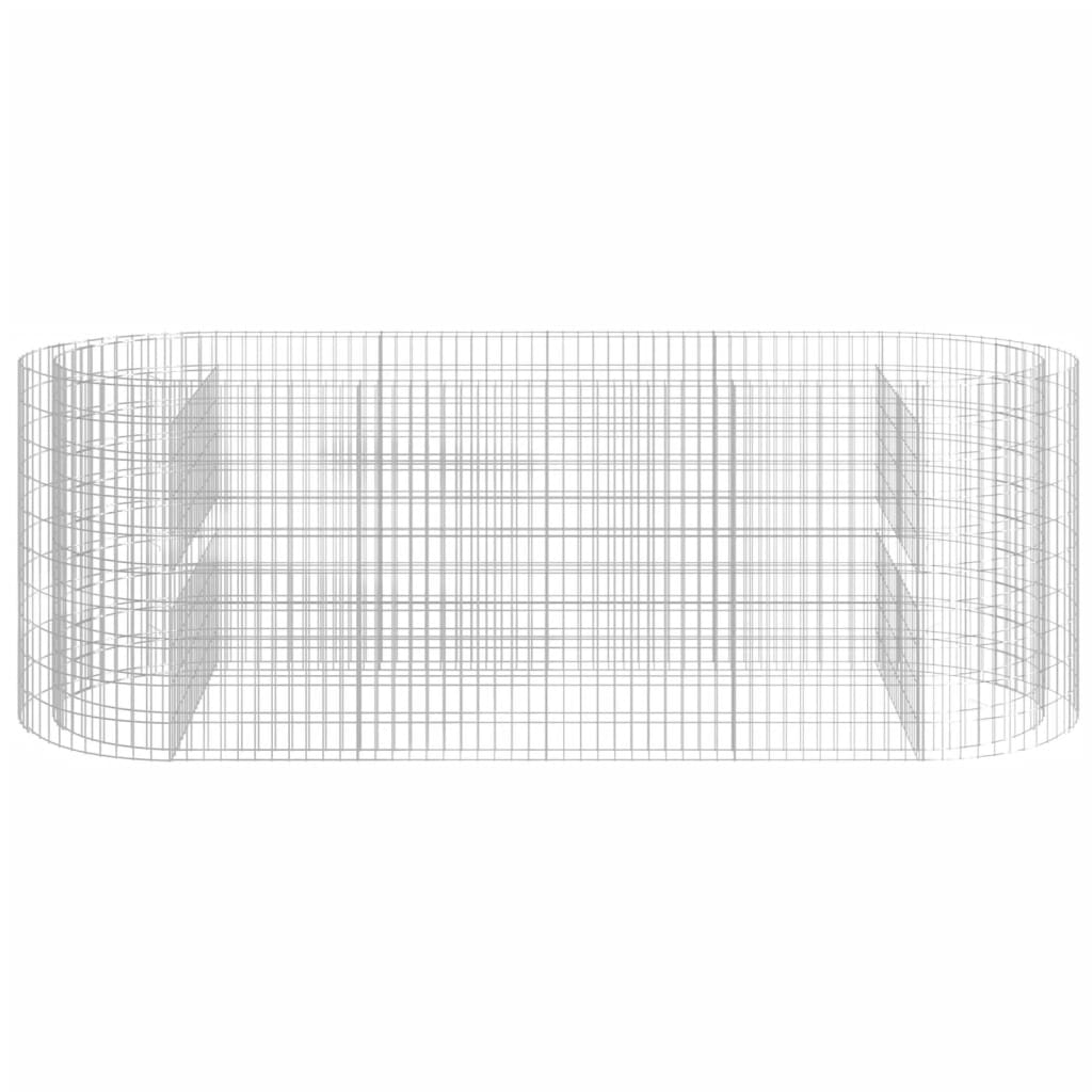 Gabionový vyvýšený záhon pozinkované železo 300 x 100 x 100 cm