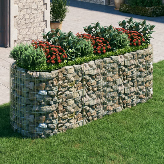 Gabionový vyvýšený záhon pozinkované železo 300 x 100 x 100 cm