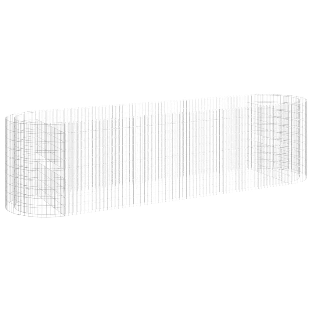 Gabionový vyvýšený záhon pozinkované železo 400 x 100 x 100 cm