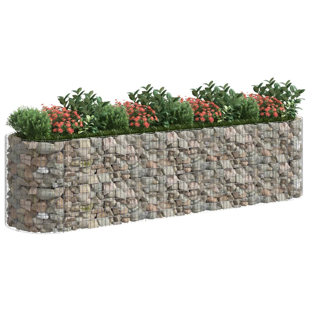 Gabionový vyvýšený záhon pozinkované železo 400 x 100 x 100 cm