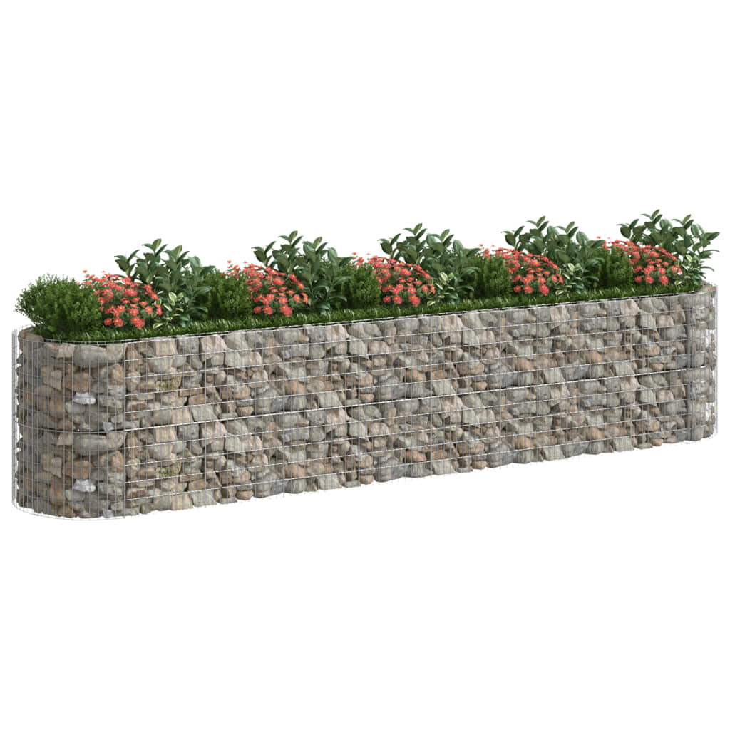 Gabionový vyvýšený záhon pozinkované železo 500 x 100 x 100 cm