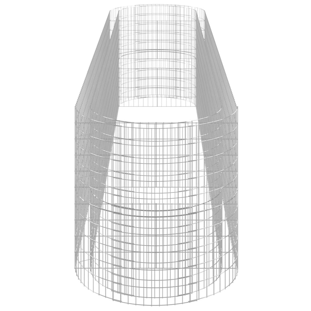 Gabionový vyvýšený záhon pozinkované železo 500 x 100 x 100 cm