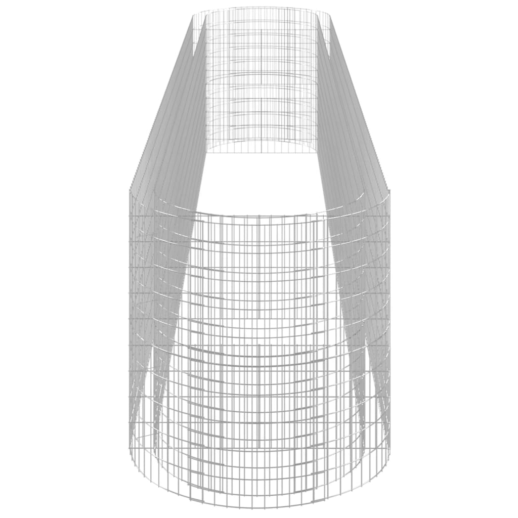 Gabionový vyvýšený záhon pozinkované železo 600 x 100 x 100 cm