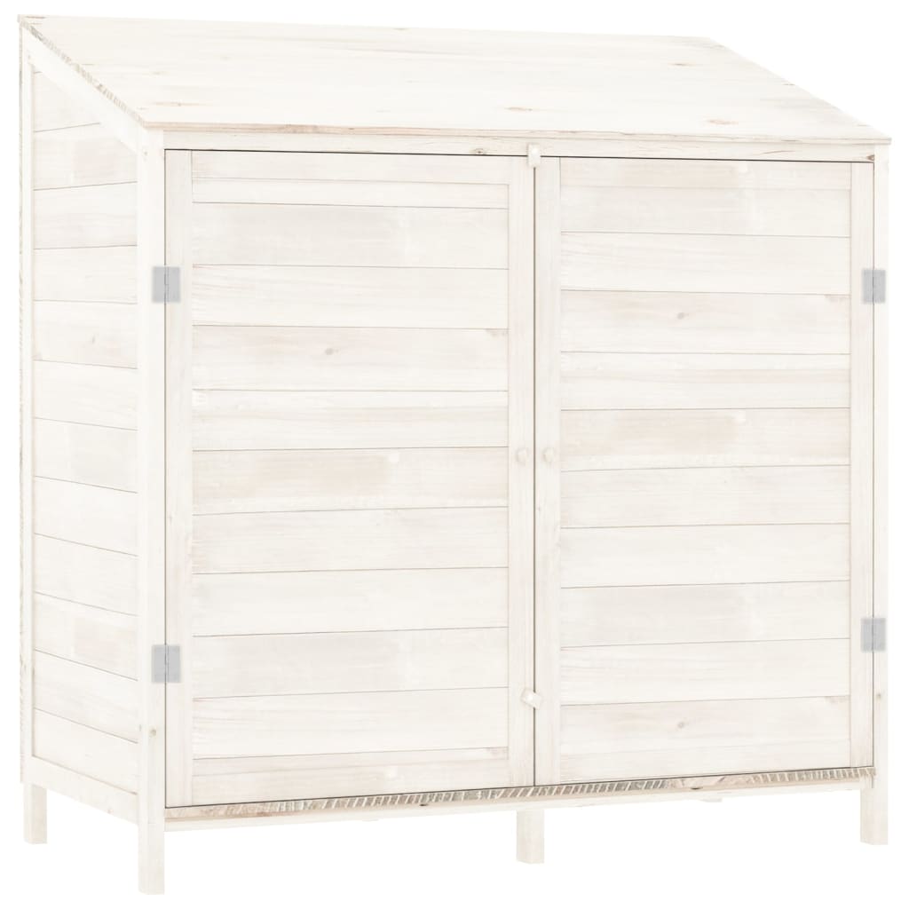 Zahradní kůlna bílá 102 x 52 x 112 cm masivní jedlové dřevo