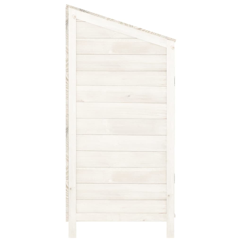 Zahradní kůlna bílá 102 x 52 x 112 cm masivní jedlové dřevo