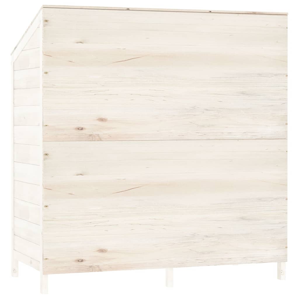 Zahradní kůlna bílá 102 x 52 x 112 cm masivní jedlové dřevo