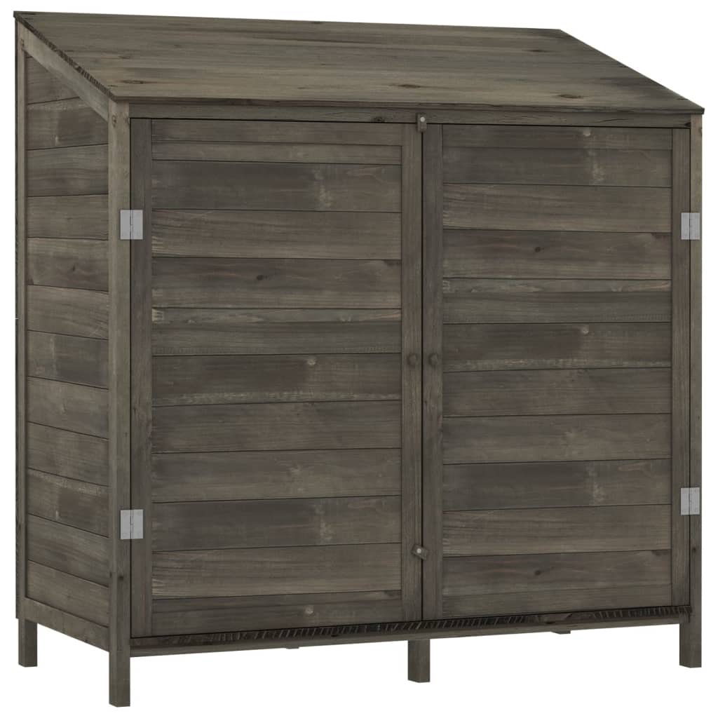 Zahradní kůlna antracitová 102x52x112 cm masivní jedlové dřevo