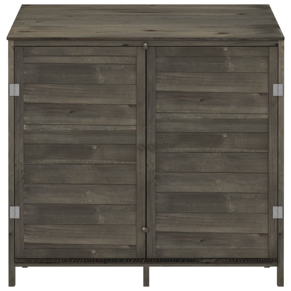 Zahradní kůlna antracitová 102x52x112 cm masivní jedlové dřevo
