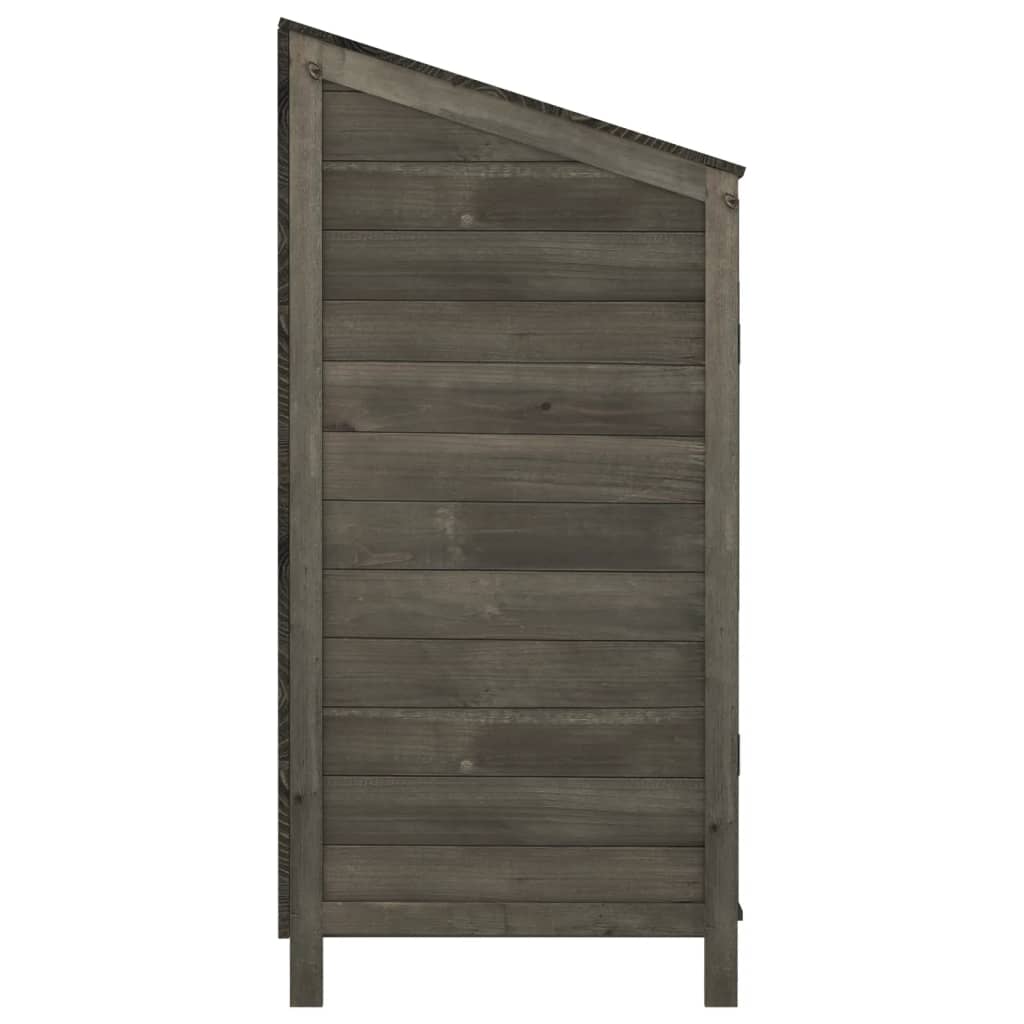Zahradní kůlna antracitová 102x52x112 cm masivní jedlové dřevo