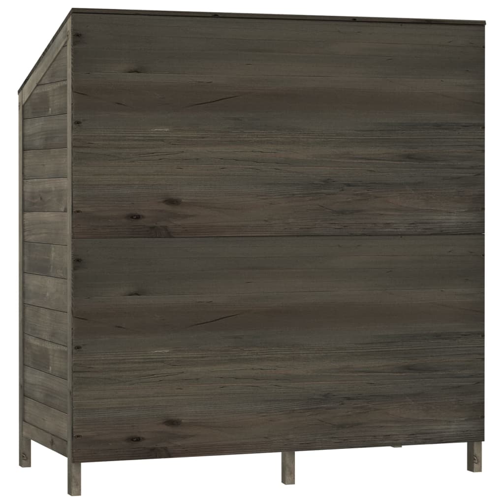 Zahradní kůlna antracitová 102x52x112 cm masivní jedlové dřevo