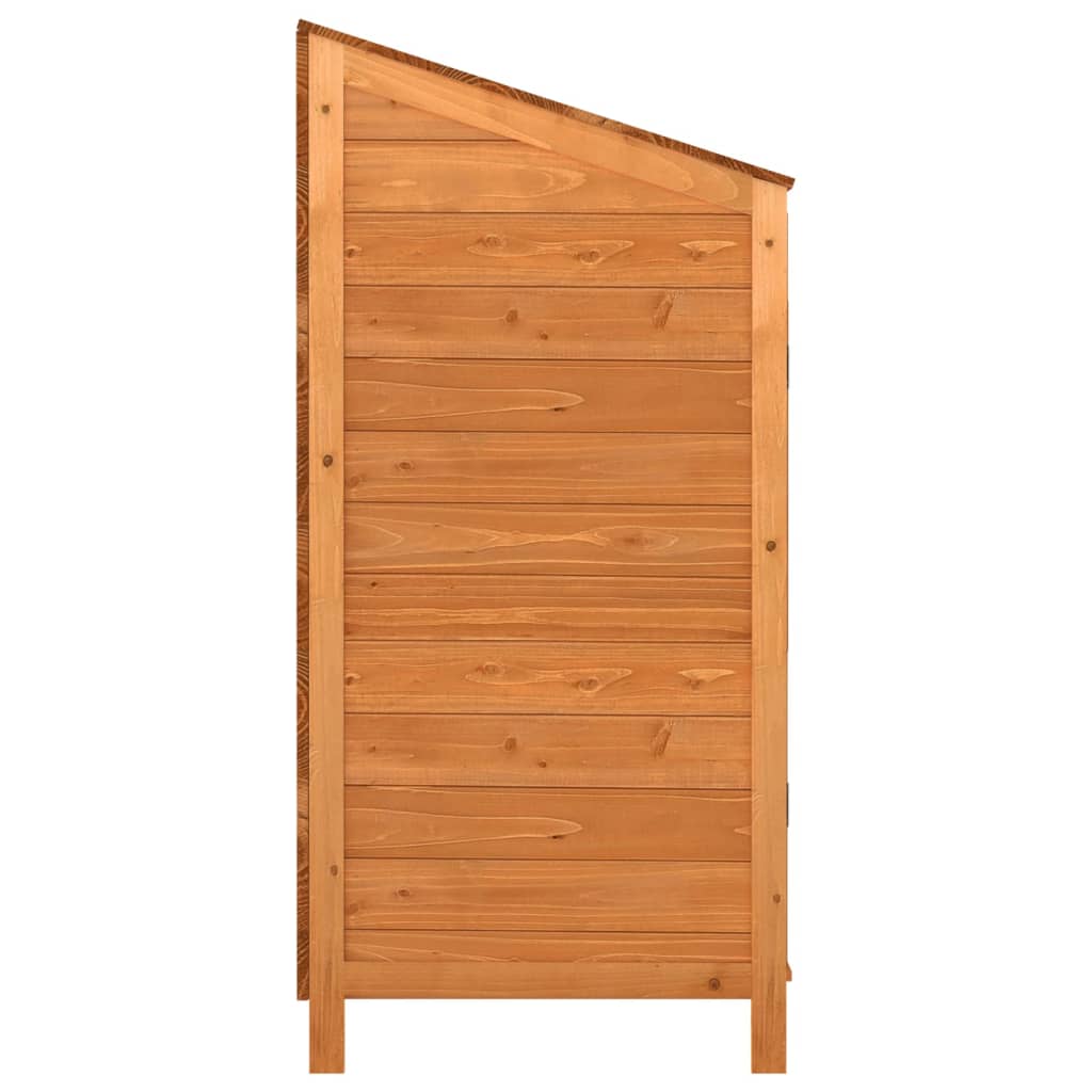 Zahradní kůlna hnědá 102 x 52 x 112 cm masivní jedlové dřevo