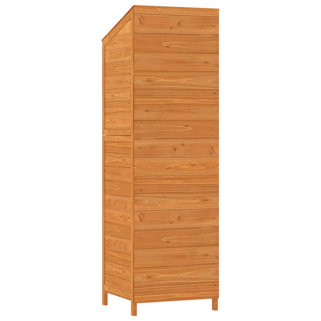 Zahradní kůlna hnědá 55 x 52 x 174,5 cm masivní jedlové dřevo