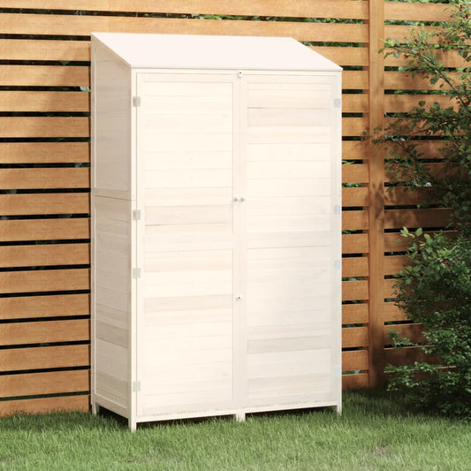 Zahradní kůlna bílá 102 x 52 x 174,5 cm masivní jedlové dřevo