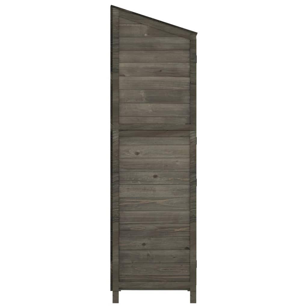 Zahradní kůlna antracitová 102x52x174,5cm masivní jedlové dřevo