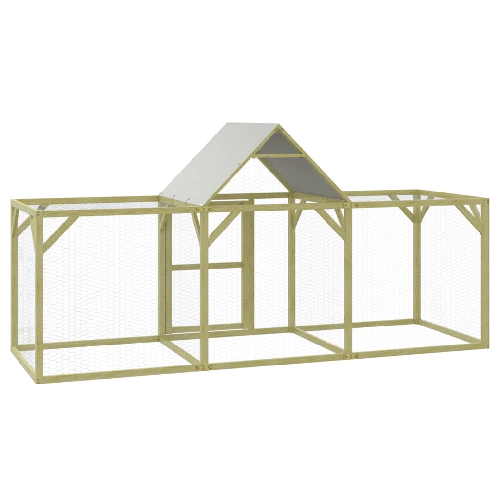 Kurník 300 x 100 x 150 cm impregnované masivní borové dřevo