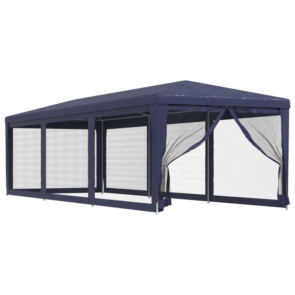 Party stan s 8 síťovanými bočnicemi modrý 3 x 9 m HDPE