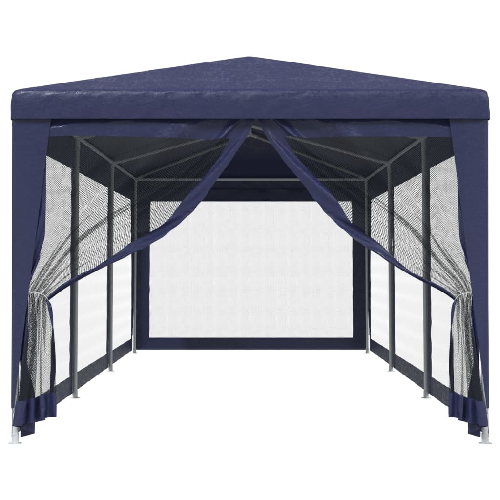 Party stan s 8 síťovanými bočnicemi modrý 3 x 9 m HDPE