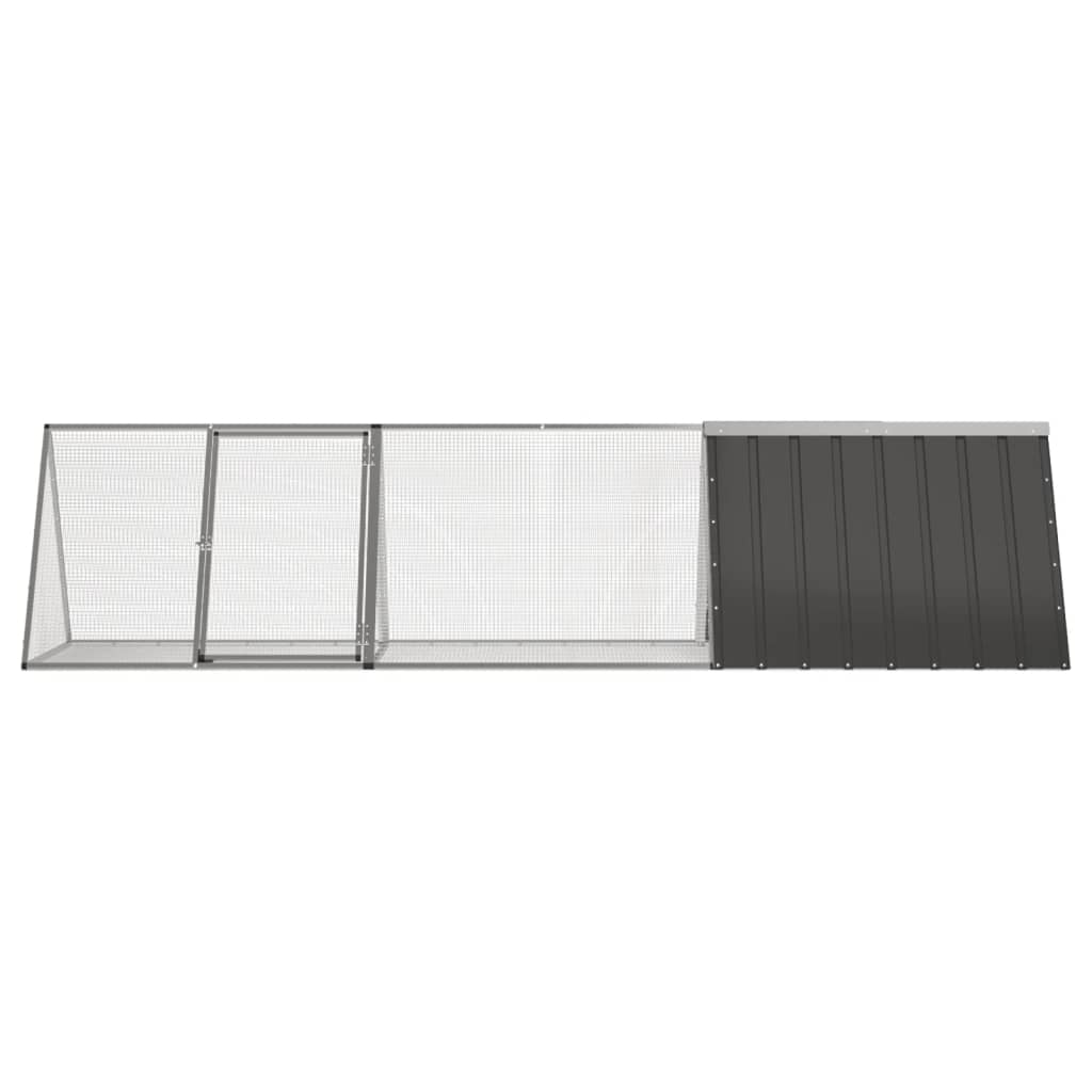 Klec pro králíky antracitová 302,5 x 80,5 x 71 cm pozinkovaná ocel