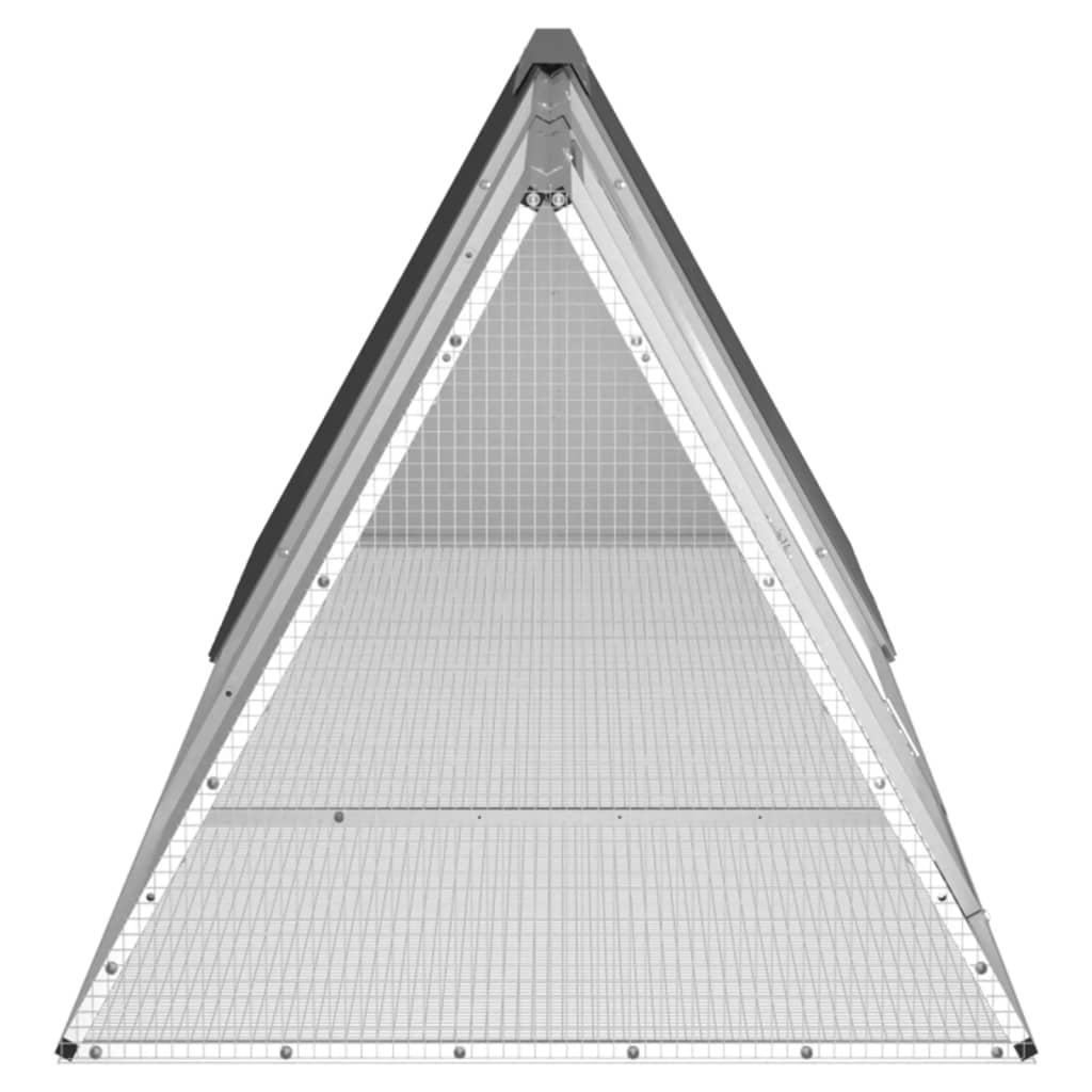 Klec pro králíky antracitová 302,5 x 80,5 x 71 cm pozinkovaná ocel