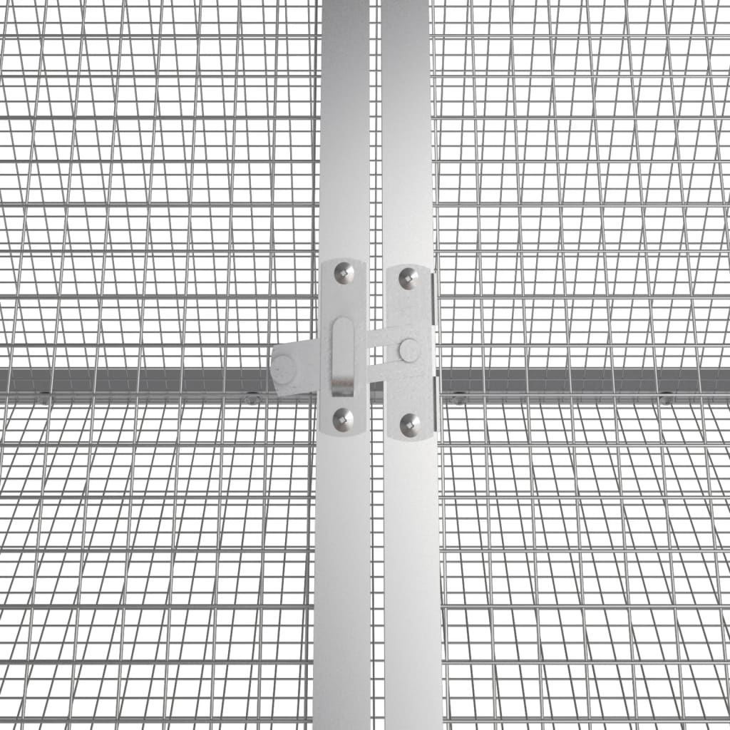 Klec pro králíky antracitová 403,5x80,5x71 cm pozinkovaná ocel