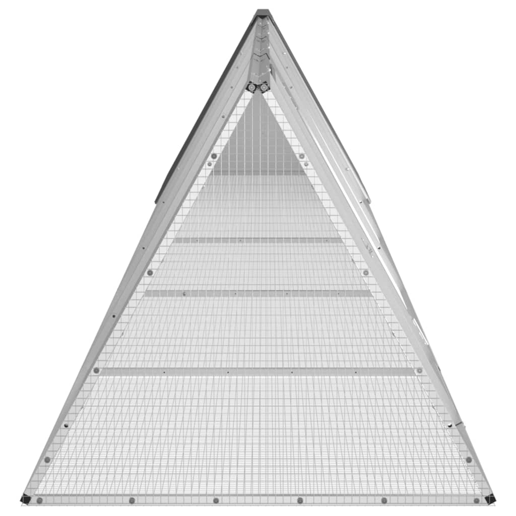 Klec pro králíky antracitová 504,5x80,5x71 cm pozinkovaná ocel