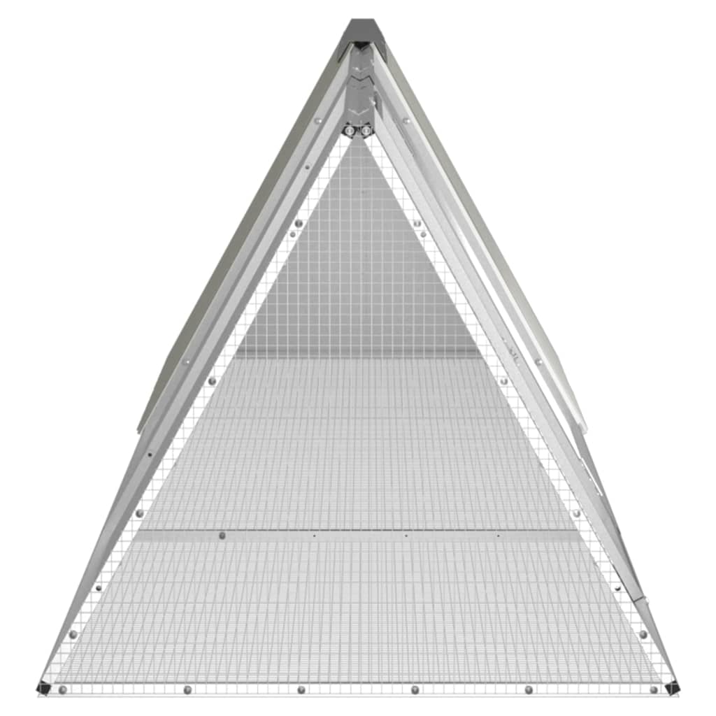 Klec pro králíky šedá 302,5 x 80,5 x 71 cm pozinkovaná ocel