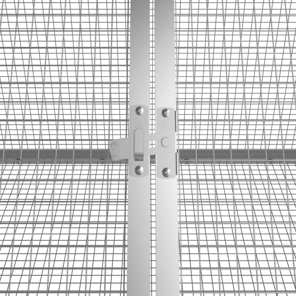 Klec pro králíky šedá 302,5 x 80,5 x 71 cm pozinkovaná ocel