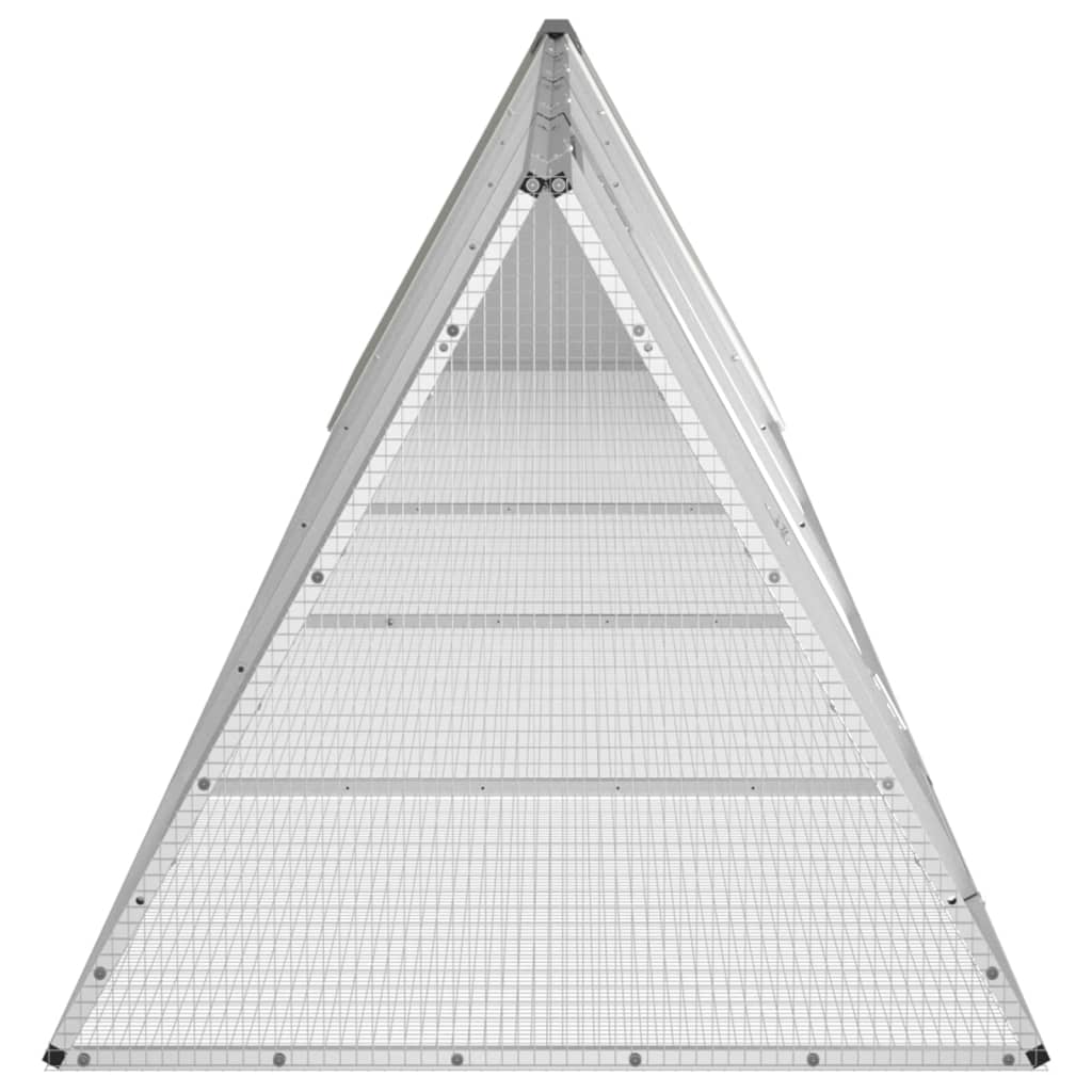 Klec pro králíky šedá 504,5x80,5x71 cm pozinkovaná ocel