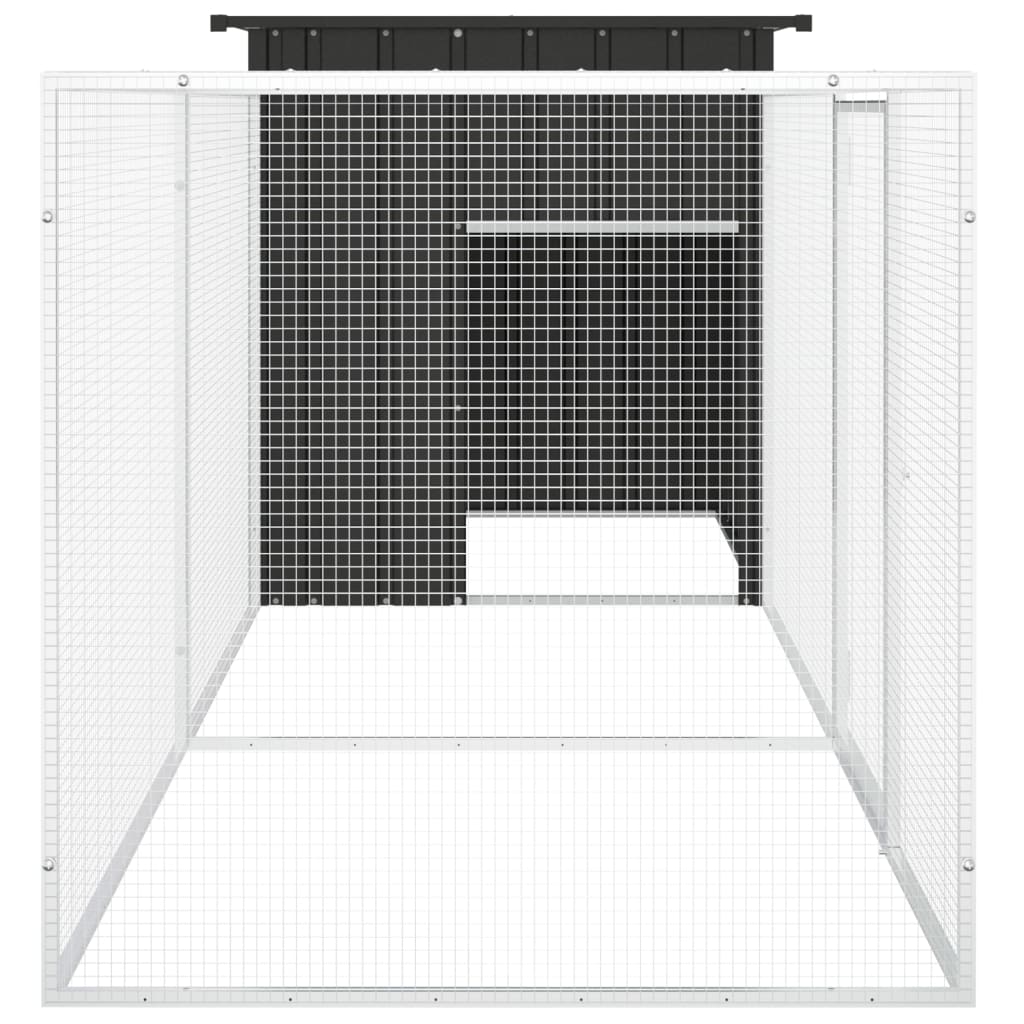 Klec pro kuřata antracitová 300 x 91 x 100 cm pozinkovaná ocel
