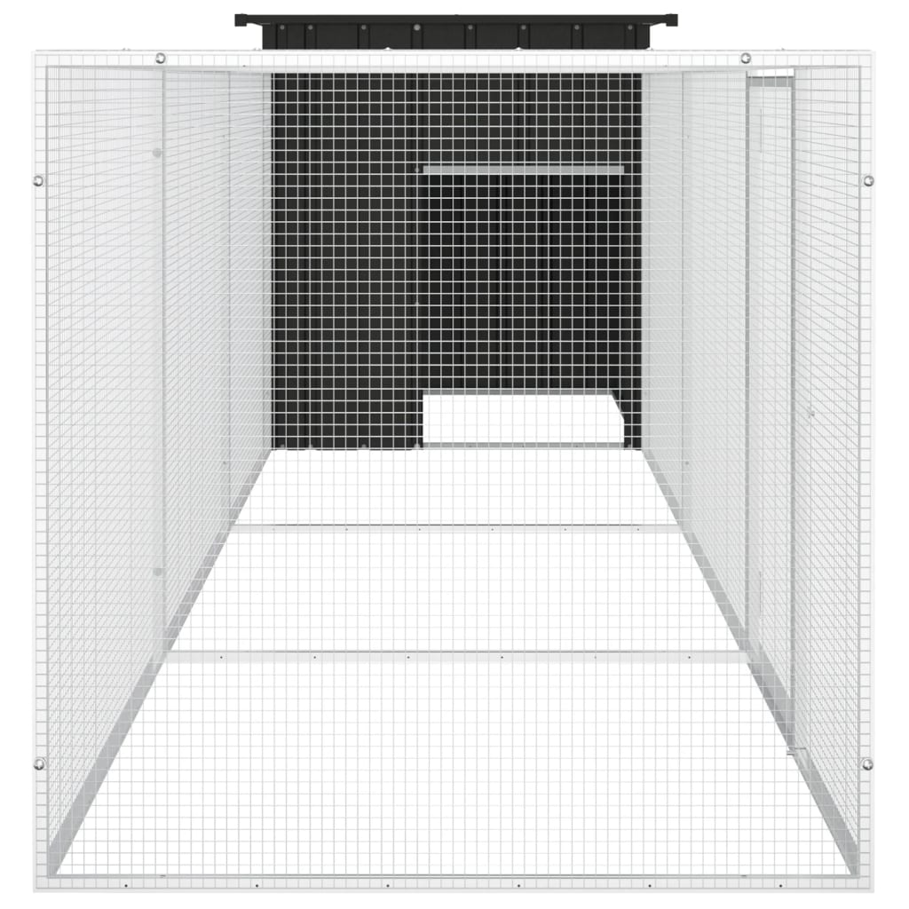 Klec pro kuřata antracitová 400 x 91 x 100 cm pozinkovaná ocel