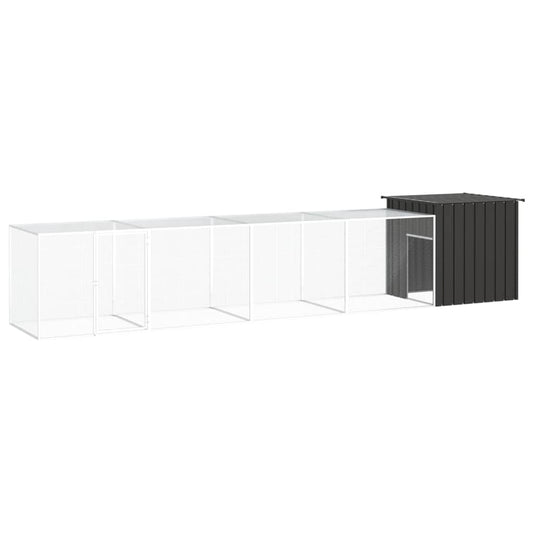 Klec pro kuřata antracitová 500 x 91 x 100 cm pozinkovaná ocel