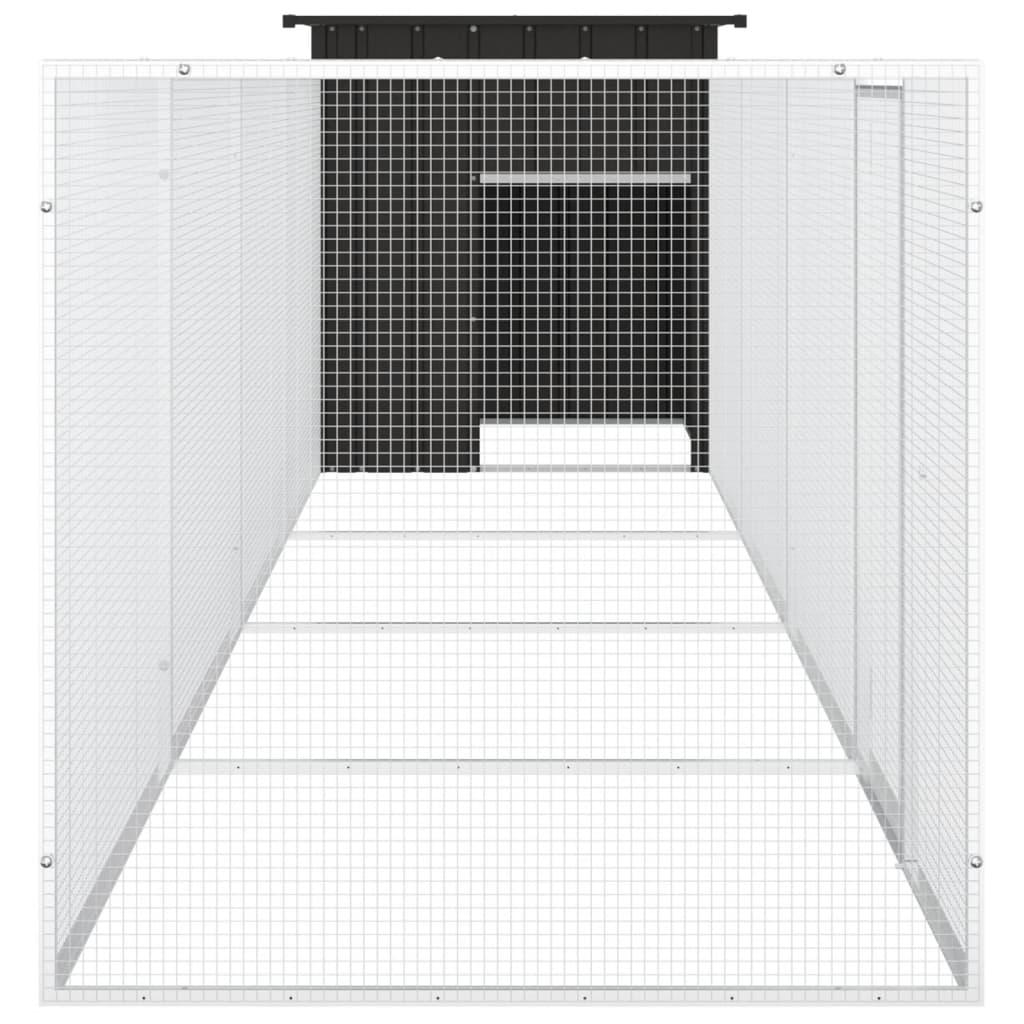 Klec pro kuřata antracitová 500 x 91 x 100 cm pozinkovaná ocel