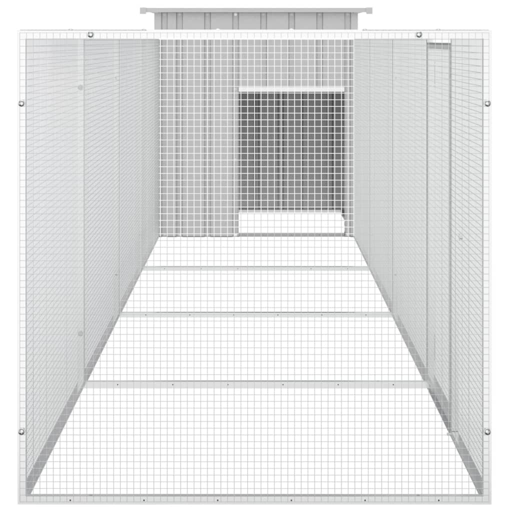 Klec pro kuřata šedá 500 x 91 x 100 cm pozinkovaná ocel