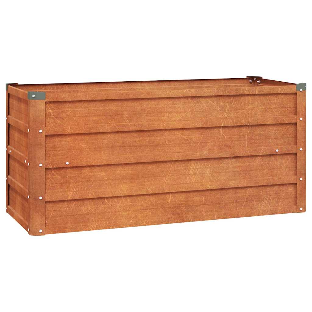 Zahradní vyvýšený záhon rezavý 100 x 40 x 45 cm cortenová ocel