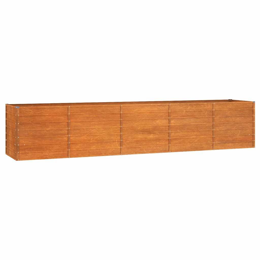 Zahradní vyvýšený záhon rezavý 400 x 80 x 77 cm cortenová ocel