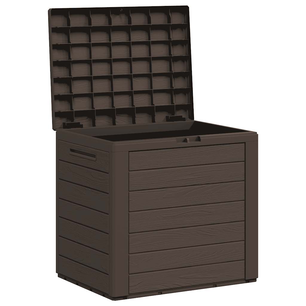 Zahradní úložný box hnědý 58,5 x 46 x 55 cm polypropylen