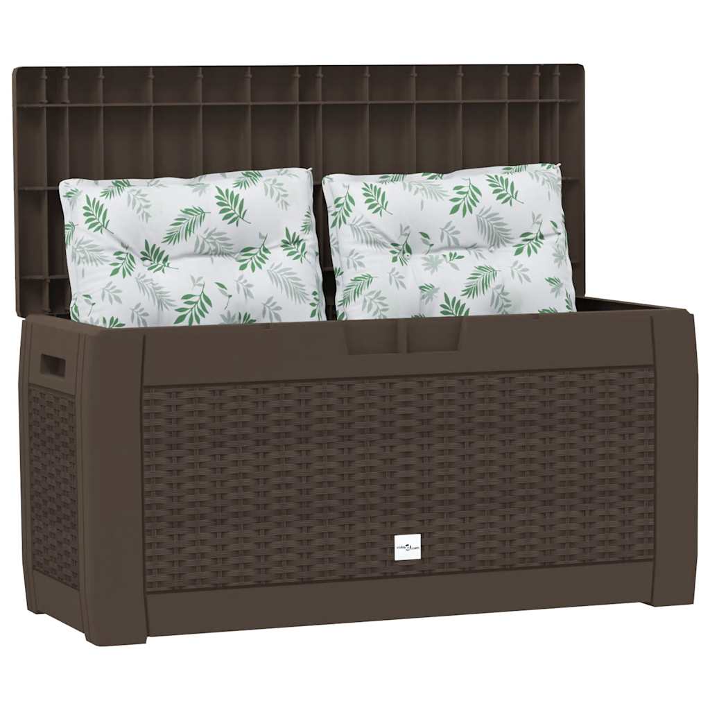 Zahradní úložný box hnědý 119 x 48 x 60 cm polypropylen