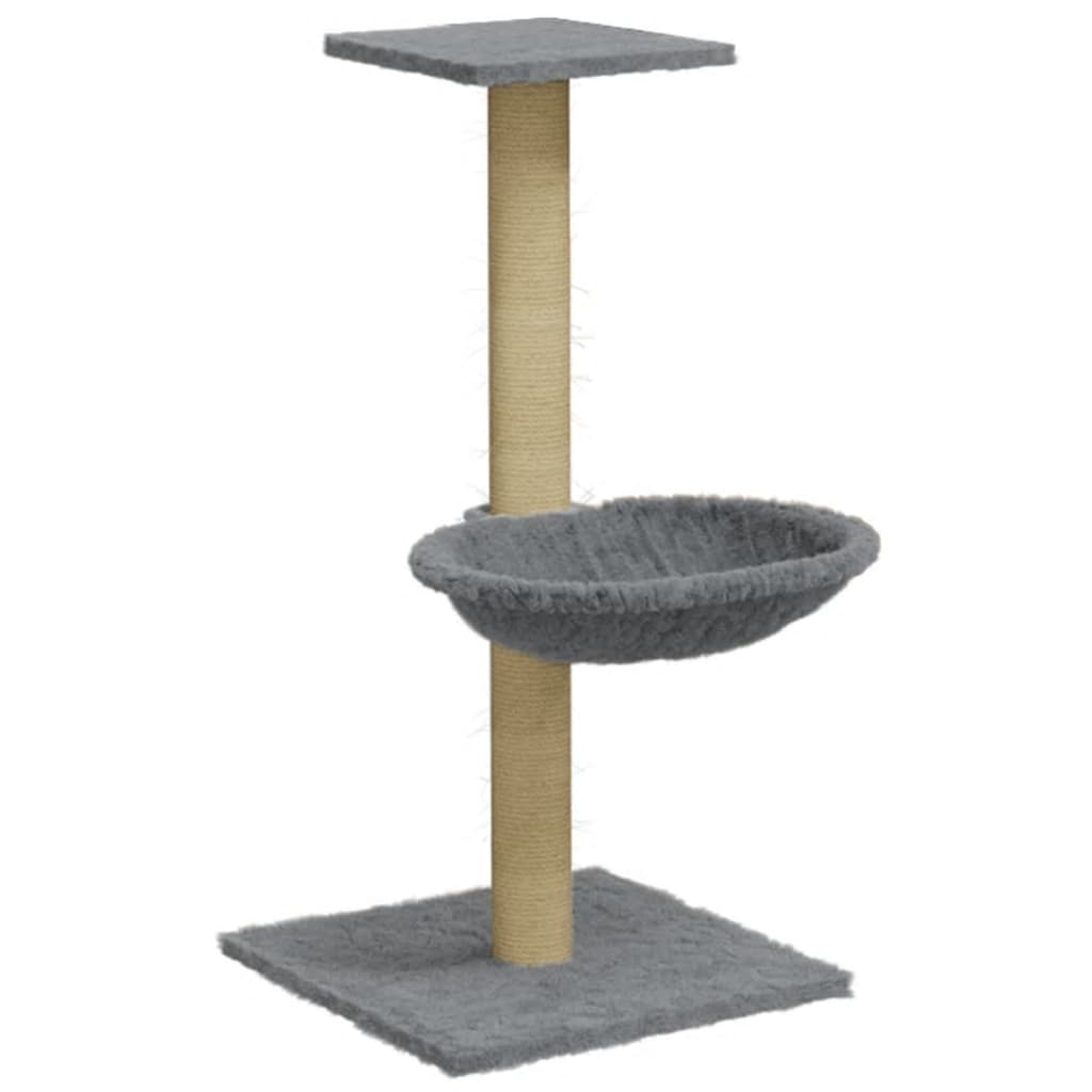 Škrabadlo pro kočky se sisalovým sloupkem světle šedé 74 cm
