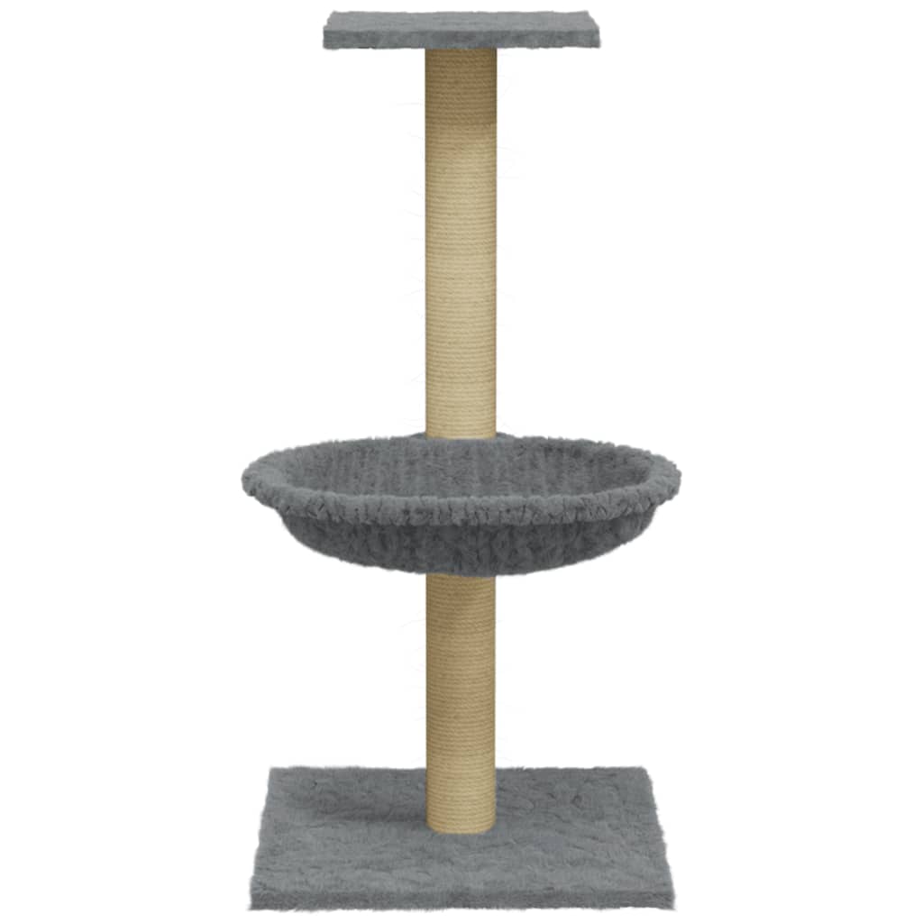 Škrabadlo pro kočky se sisalovým sloupkem světle šedé 74 cm