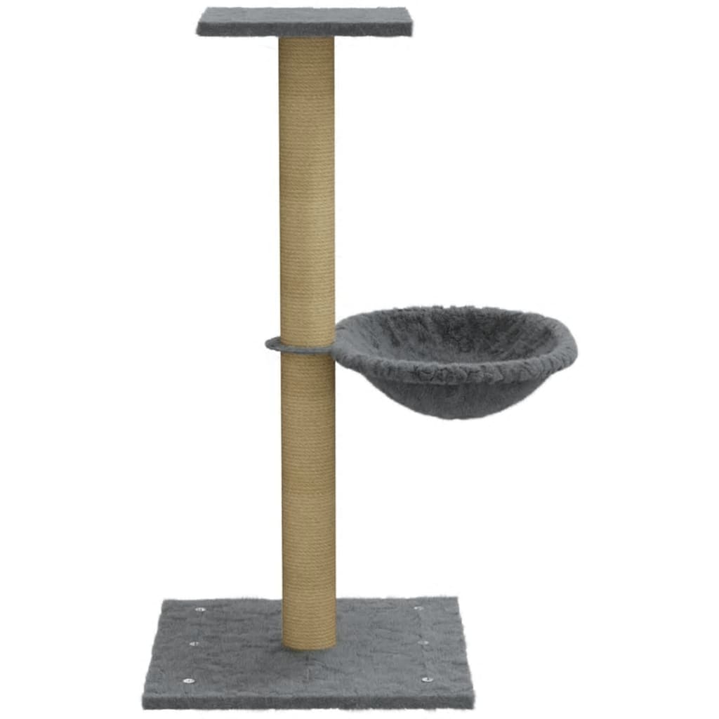 Škrabadlo pro kočky se sisalovým sloupkem světle šedé 74 cm