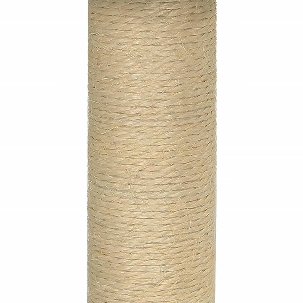 Škrabadlo pro kočky se sisalovým sloupkem světle šedé 74 cm